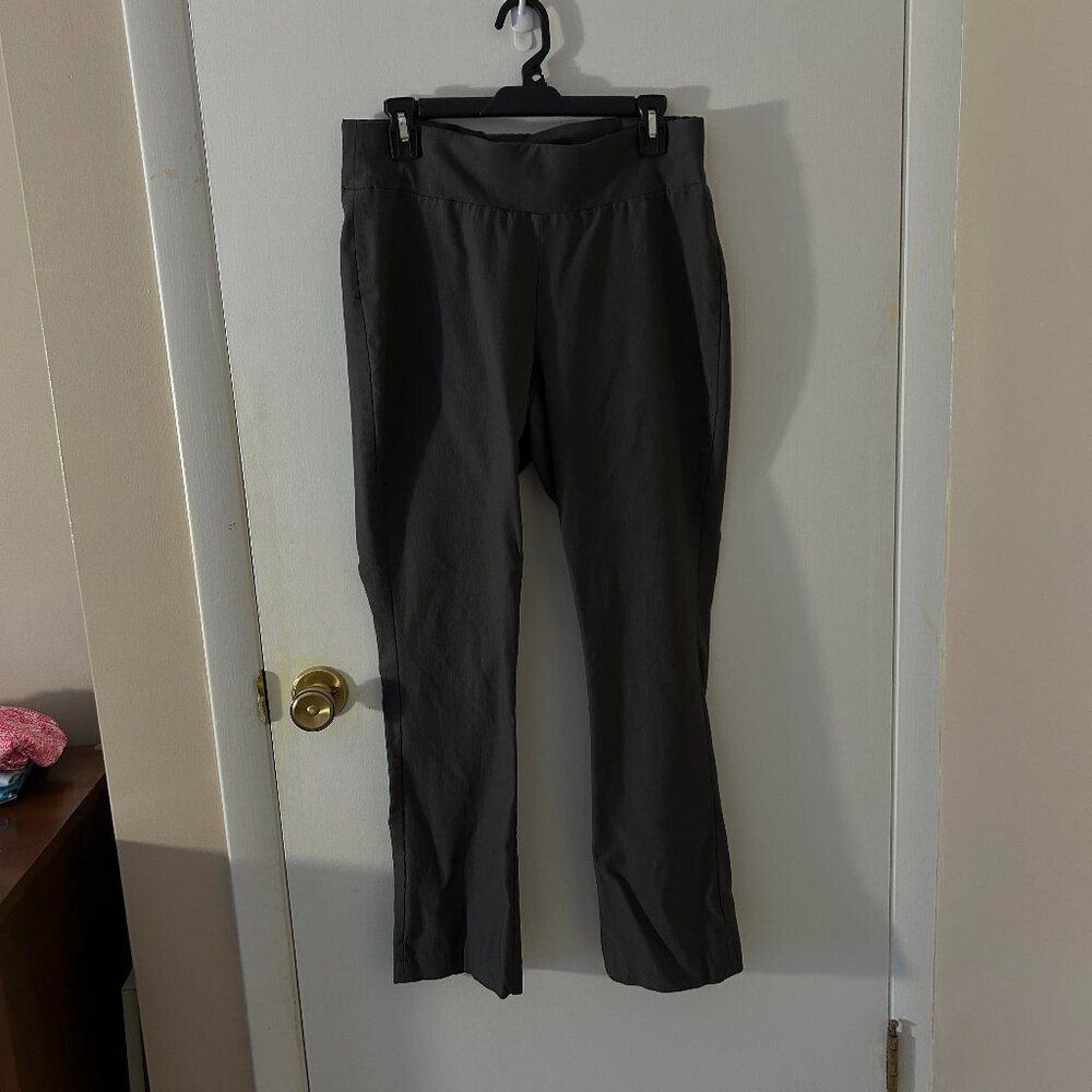 Chadwick's of Boston Gray Bi-Stretch Pull on Straight Leg Pants